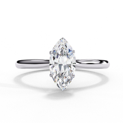 Solitaire Marquise Cut Moissanite Engagement Ring