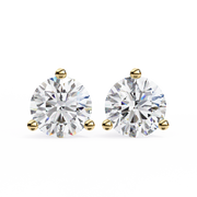 Round Cut Lab Grown Diamond Stud Earrings