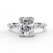 radiant cut lab grown diamond engagement ring