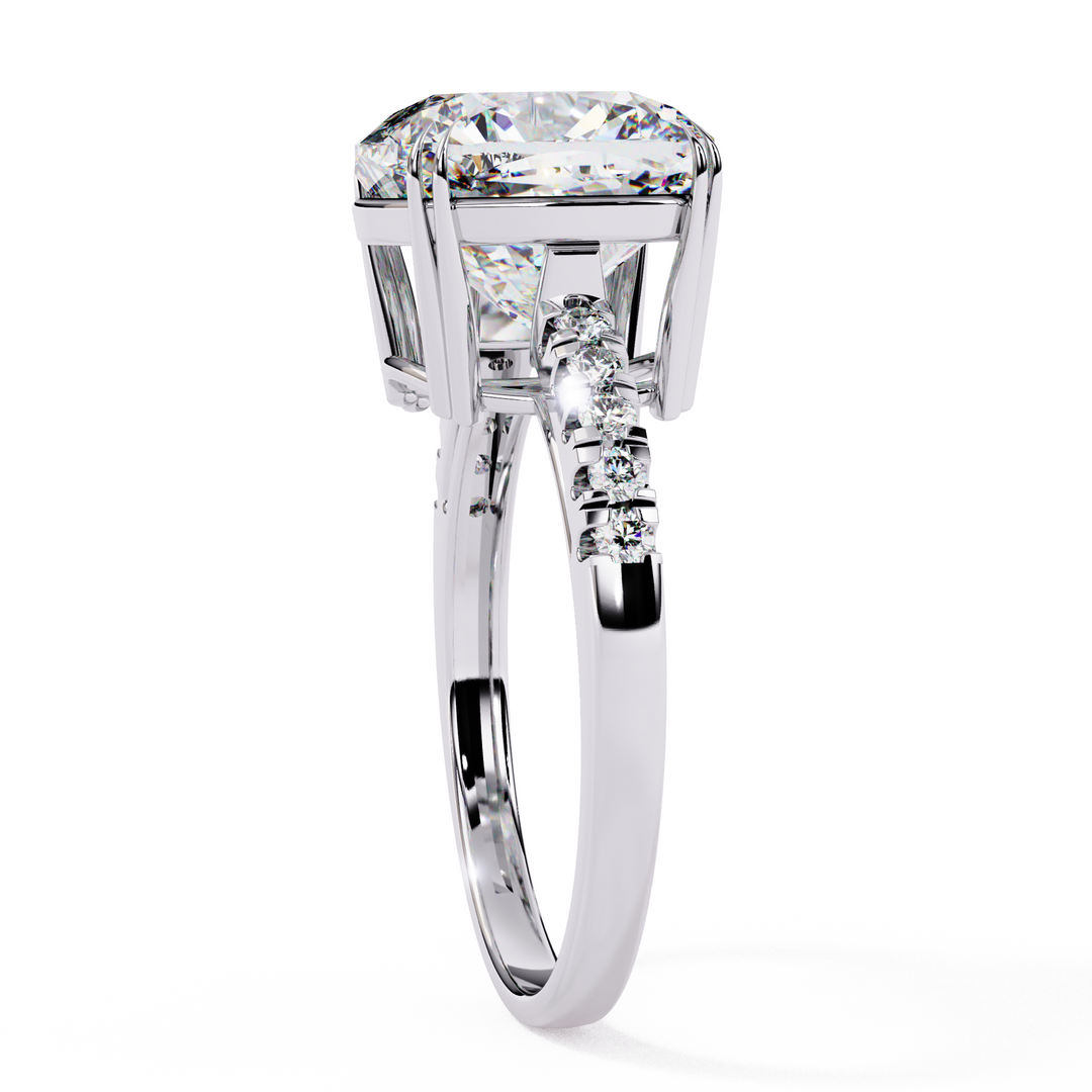 Cushion Cut Lab Grown Diamond Engagement Ring