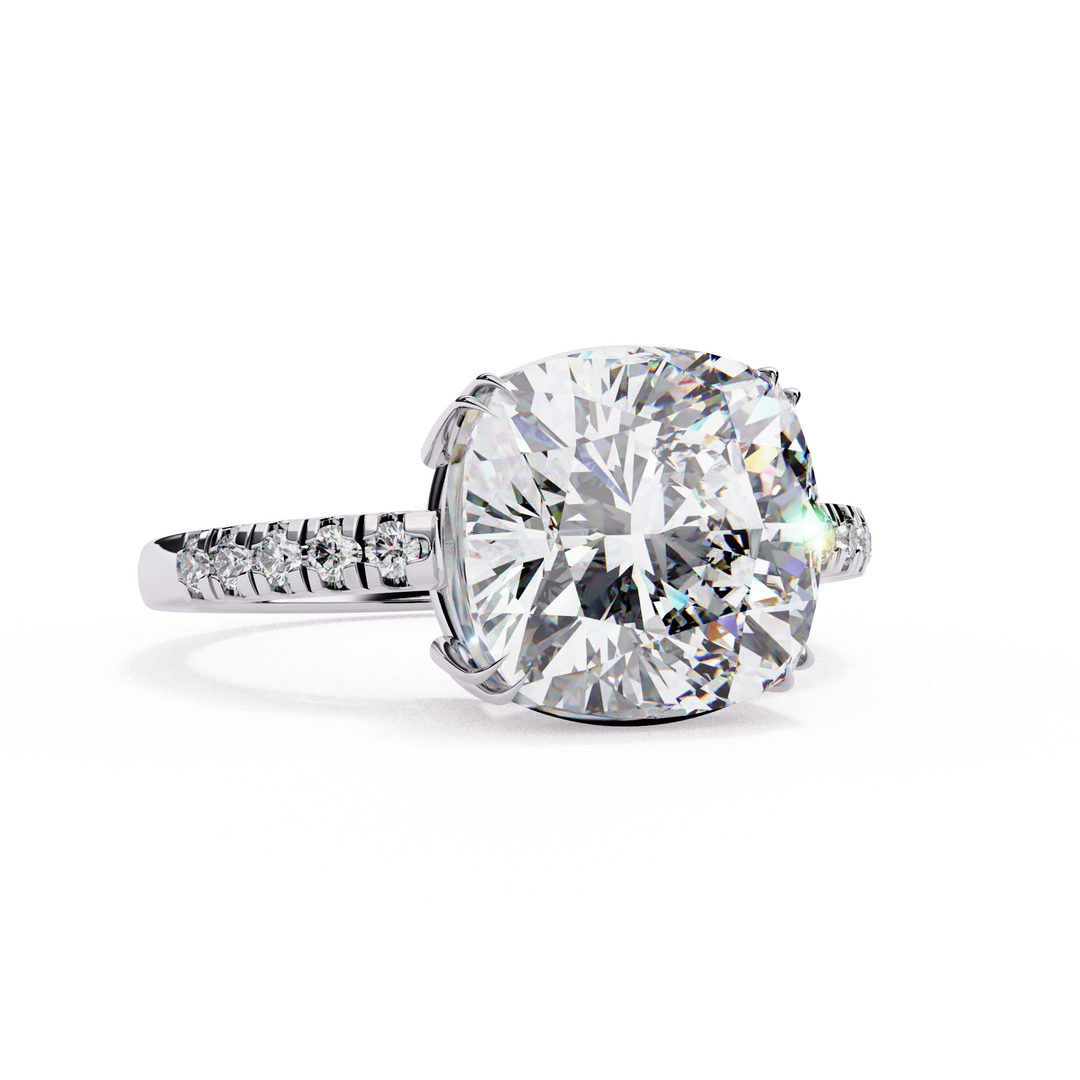 Cushion Cut Lab Grown Diamond Engagement Ring