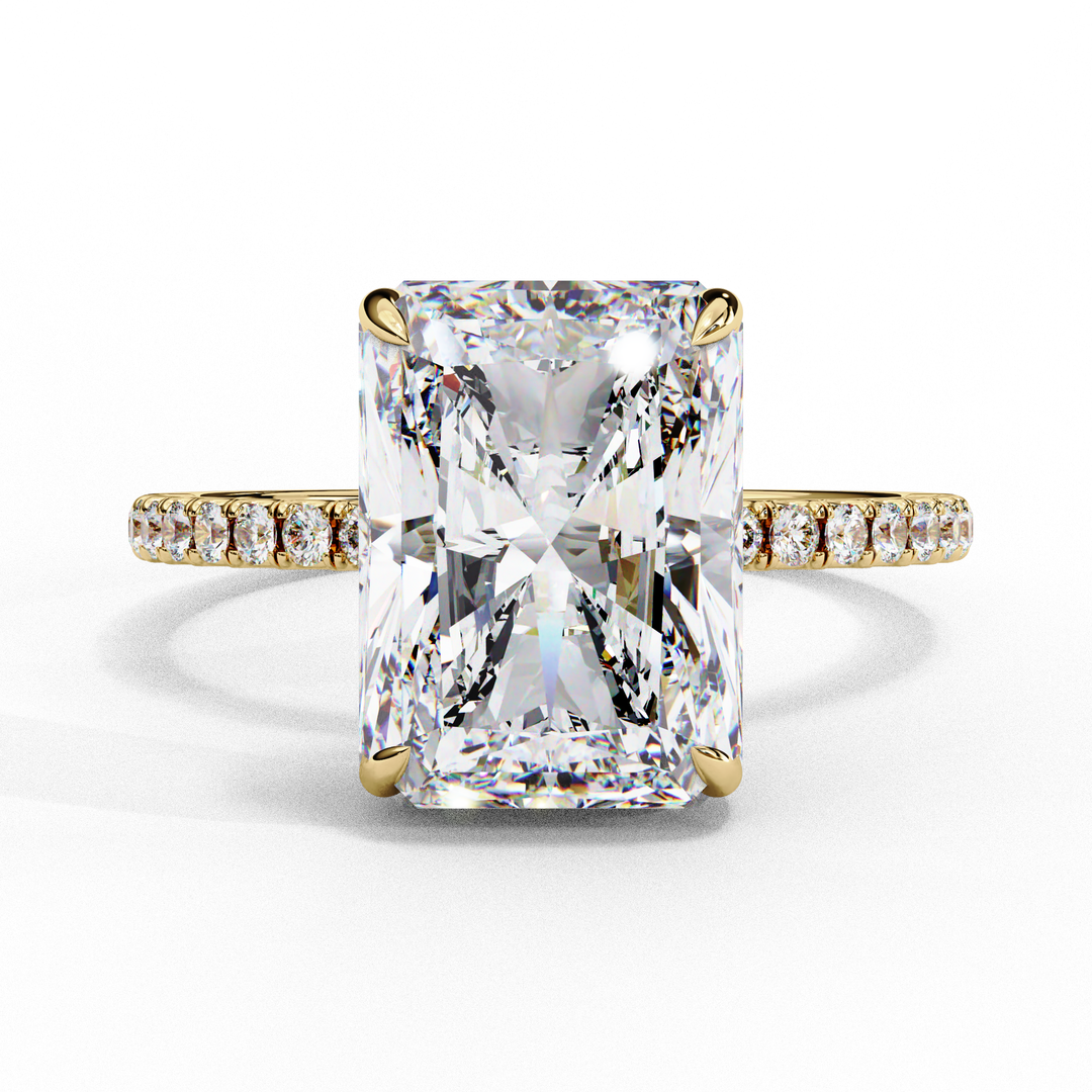 Radiat Cut Lab Grown Diamond Engagement Ring