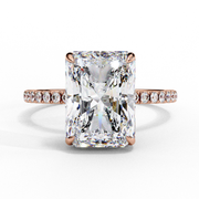 Radiant Cut Moissanite Engagement Ring