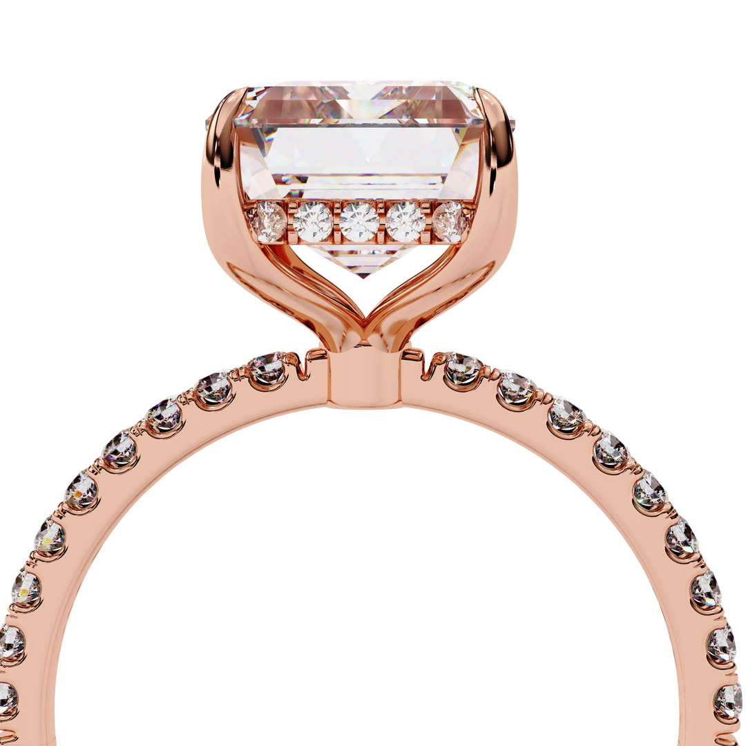 Radiat Cut Lab Grown Diamond Engagement Ring