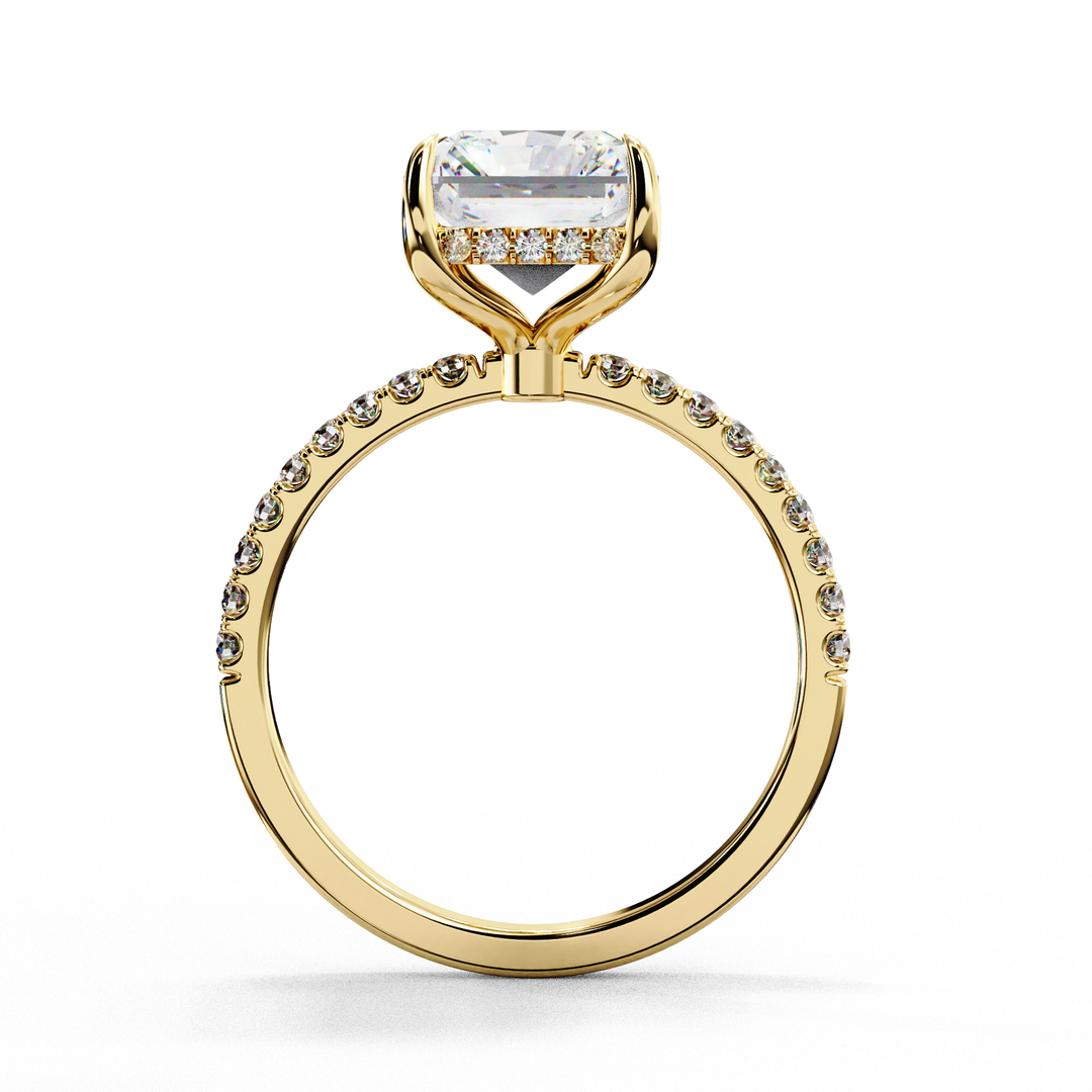 Radiat Cut Lab Grown Diamond Engagement Ring