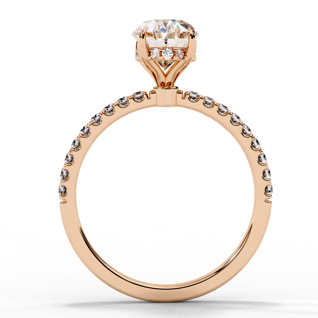 Oval Cut Moissanite Engagement Ring