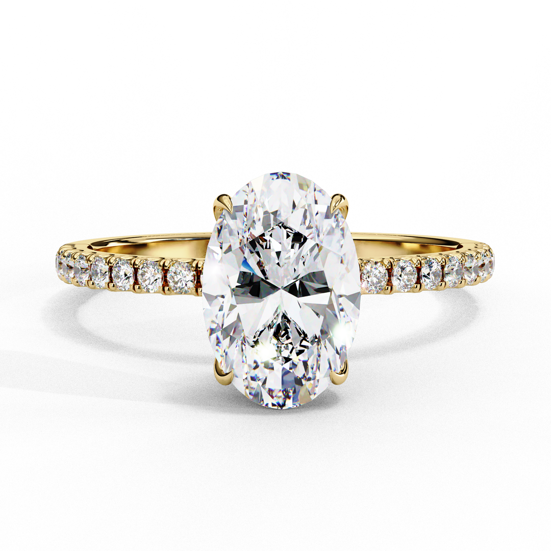 Oval Cut Moissanite Engagement Ring