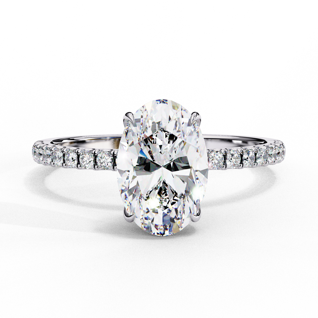 Oval Cut Moissanite Engagement Ring