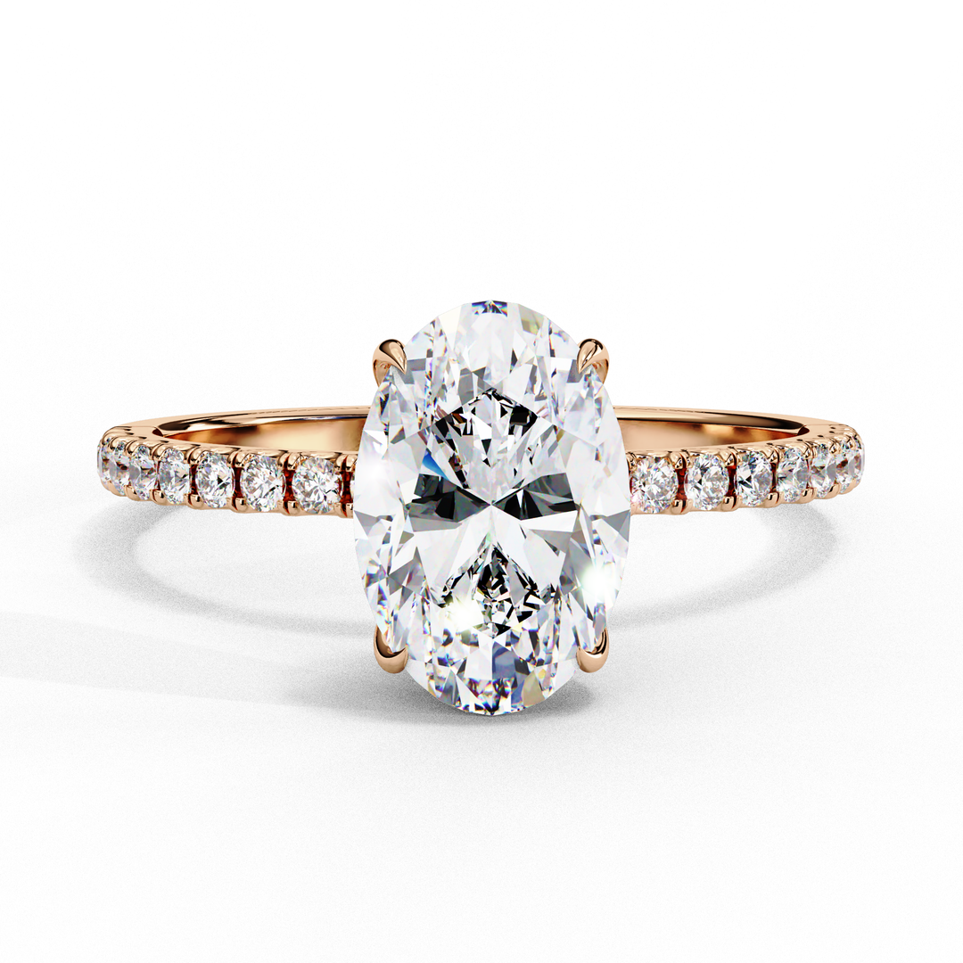 Oval Cut Moissanite Engagement Ring