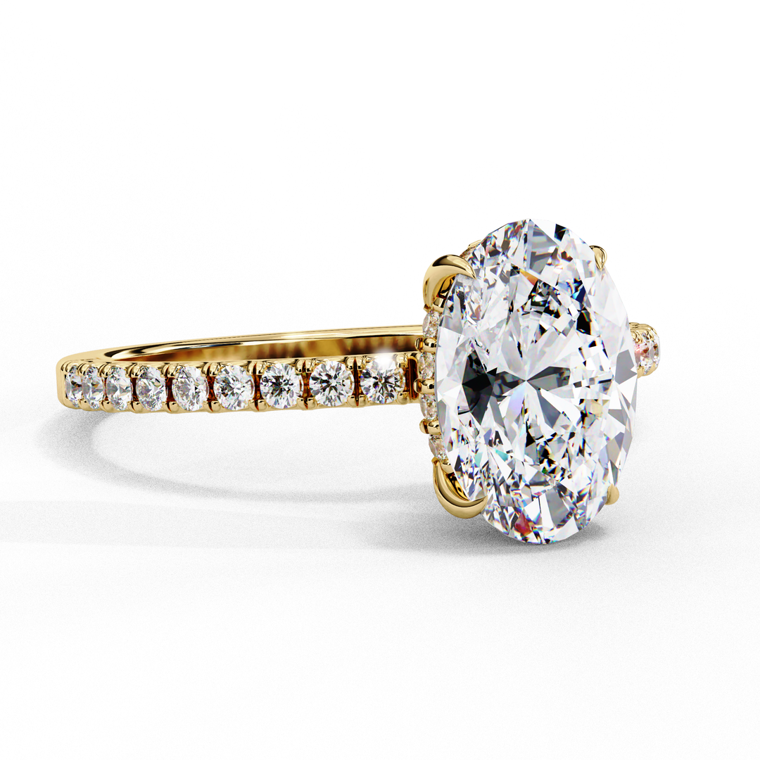 Oval Cut Moissanite Engagement Ring