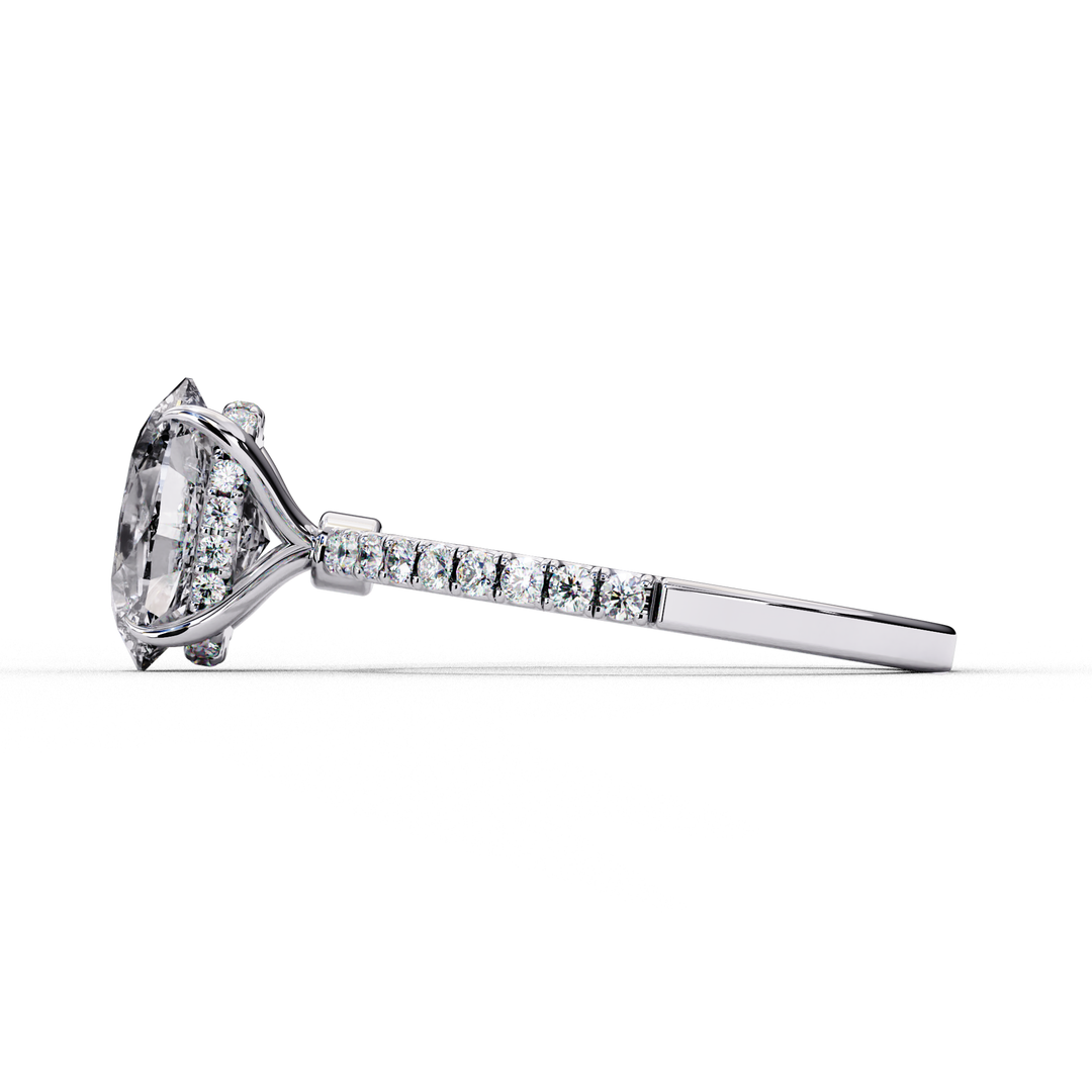 Oval Cut Moissanite Engagement Ring