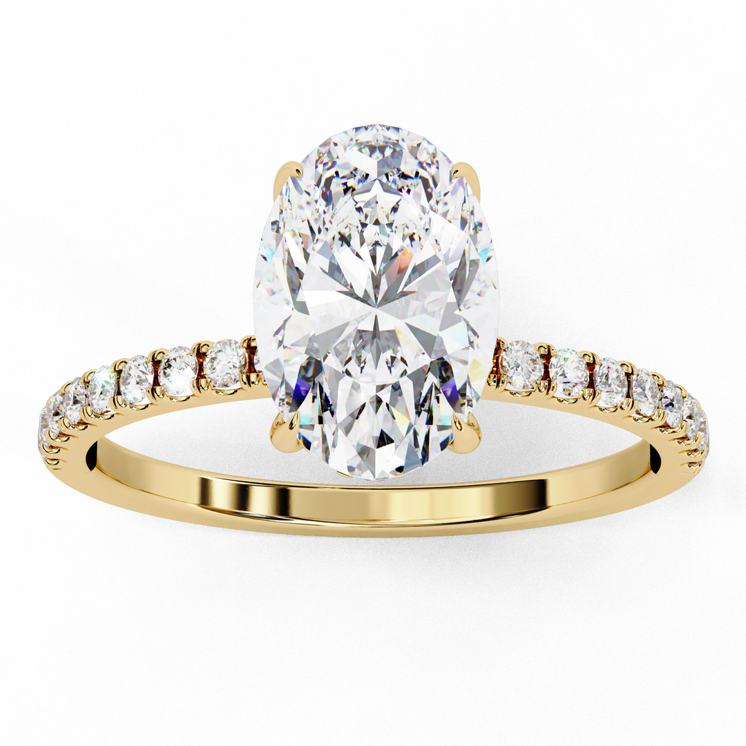 Oval Cut Moissanite Engagement Ring