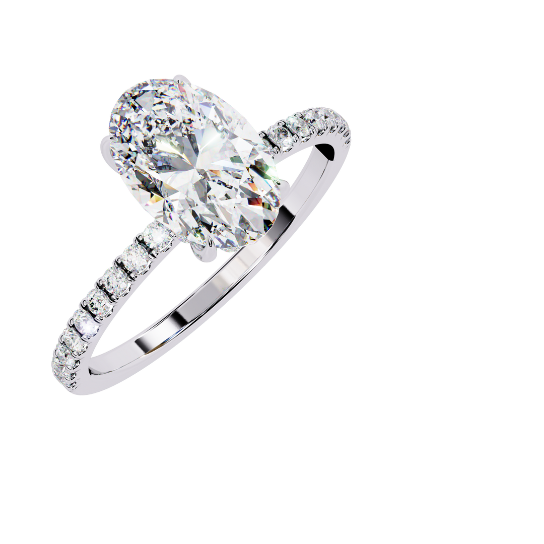 Oval Cut Moissanite Engagement Ring