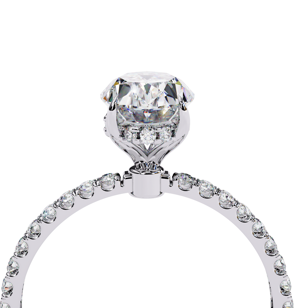Oval Cut Moissanite Engagement Ring