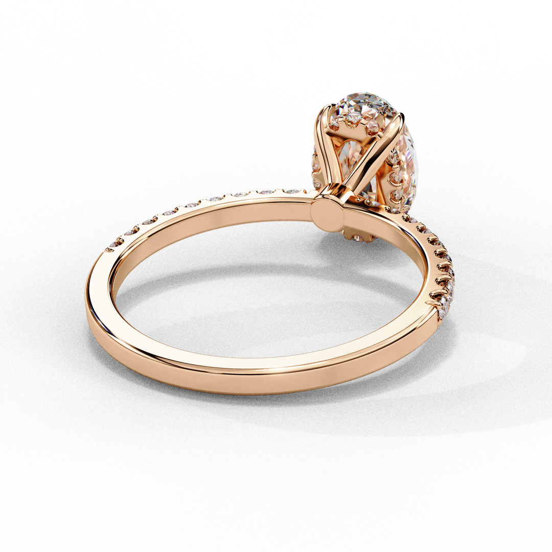 Oval Cut Moissanite Engagement Ring