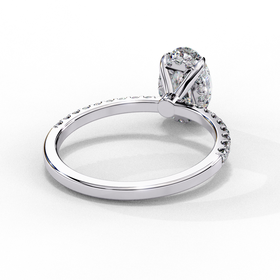Oval Cut Moissanite Engagement Ring