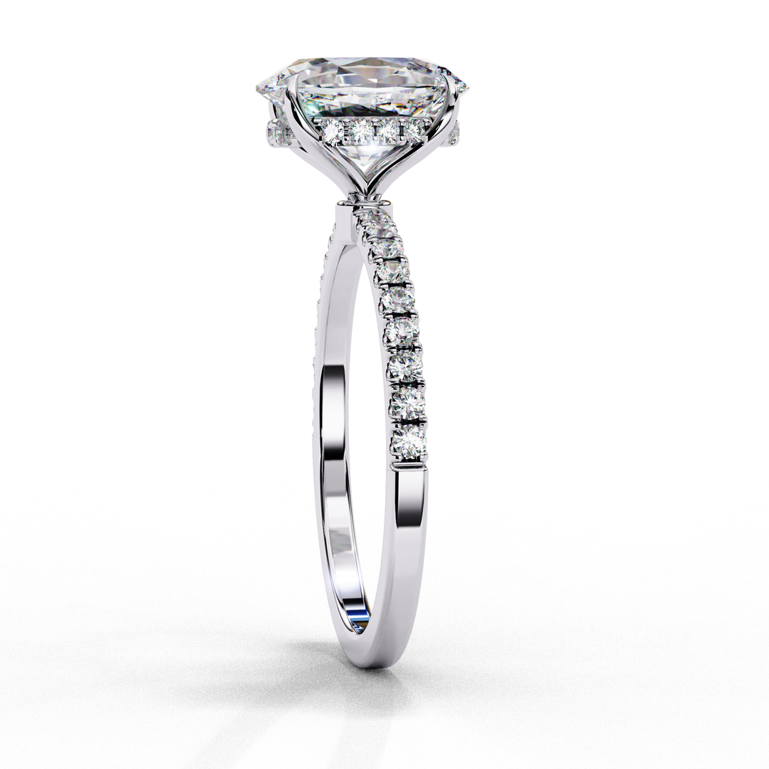 Oval Cut Moissanite Engagement Ring