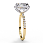 Load image into Gallery viewer, Lab Grown Diamond Hidden Halo 14k Yellow Gold Ring
