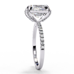 Load image into Gallery viewer, Radiant Cut Hidden Halo 10k White Gold Ring
