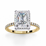Load image into Gallery viewer, Radiant Cut Diamond Hidden Halo Ring Collection
