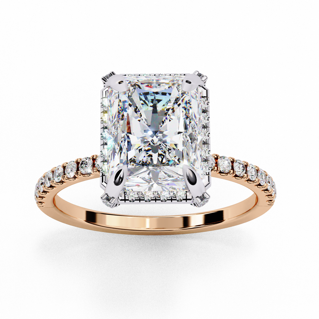 Hidden Halo Lab-Grown Diamond Ring