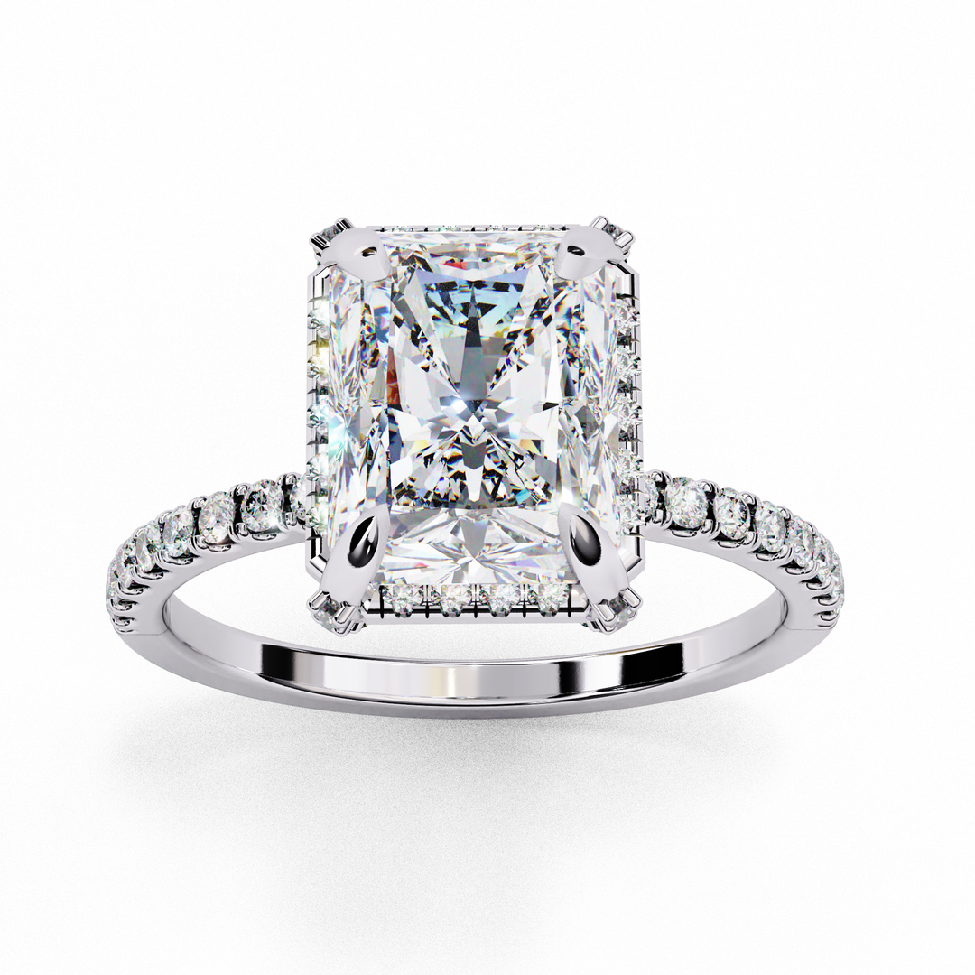 Lab Grown Diamond Hidden Halo Engagement Rings