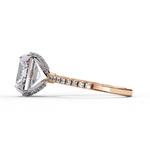 Load image into Gallery viewer, radiant cut lab grown diamond halo engagement ring
