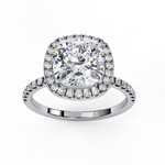 Load image into Gallery viewer, Cushion Cut Lab Grown Diamond Engagement Ring With Halo

