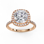 Load image into Gallery viewer, Cushion Cut Lab Grown Diamond Engagement Ring With Halo
