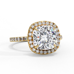 Load image into Gallery viewer, Cushion Cut Lab Grown Diamond Engagement Ring With Halo
