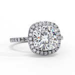 Load image into Gallery viewer, Cushion Cut Lab Grown Diamond Engagement Ring With Halo

