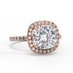 Load image into Gallery viewer, Cushion Cut Lab Grown Diamond Engagement Ring With Halo
