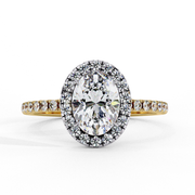 Oval Cut Moissanite Engagement Ring With Halo