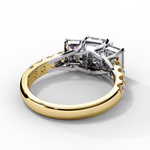 Load image into Gallery viewer, Radiant Cut Moissanite Engagement Three Stone Ring
