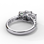 Load image into Gallery viewer, Radiant Cut Moissanite Engagement Three Stone Ring
