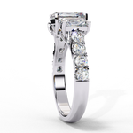 Load image into Gallery viewer, Radiant Cut Moissanite Engagement Three Stone Ring
