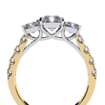Load image into Gallery viewer, Radiant Cut Moissanite Engagement Three Stone Ring
