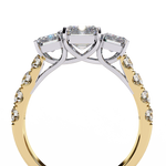 Load image into Gallery viewer, Radiant Cut Moissanite Engagement Three Stone Ring
