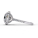 Load image into Gallery viewer, Cushion Cut Lab Grown Diamond Engagement Ring With Double Halo
