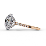 Load image into Gallery viewer, Cushion Cut Lab Grown Diamond Engagement Ring With Double Halo
