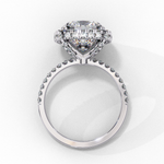 Load image into Gallery viewer, Cushion Cut Lab Grown Diamond Engagement Ring With Double Halo
