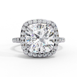 Load image into Gallery viewer, Cushion Cut Lab Grown Diamond Engagement Ring With Double Halo
