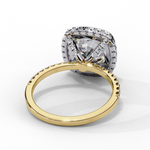 Load image into Gallery viewer, Cushion Cut Lab Grown Diamond Engagement Ring With Double Halo
