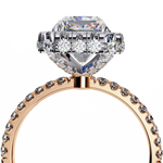 Load image into Gallery viewer, Radiant Cut Moissanite Engagement Ring with Pave Halo
