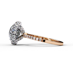 Load image into Gallery viewer, Round Cut Lab Grown Diamond Engagement Ring With Pave Halo
