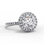 Load image into Gallery viewer, Round Cut Lab Grown Diamond Engagement Ring With Pave Halo
