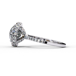 Load image into Gallery viewer, Round Cut Lab Grown Diamond Engagement Ring With Pave Halo
