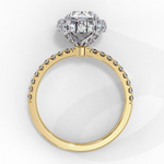 Load image into Gallery viewer, Oval Cut Moissanite Engagement Ring With Pave Halo
