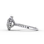 Load image into Gallery viewer, Oval Cut Moissanite Engagement Ring With Pave Halo
