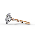 Load image into Gallery viewer, Oval Cut Moissanite Engagement Ring With Pave Halo
